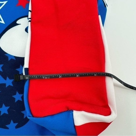 DISNEY Mickey Mouse American Flag Canvas Tote Bag Like New - Picture 11 of 13